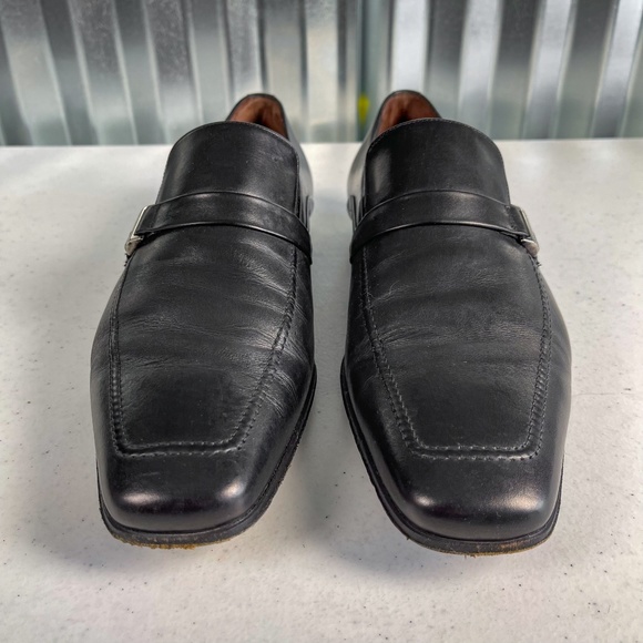 Bruno Magli Black Leather Slip On Men's